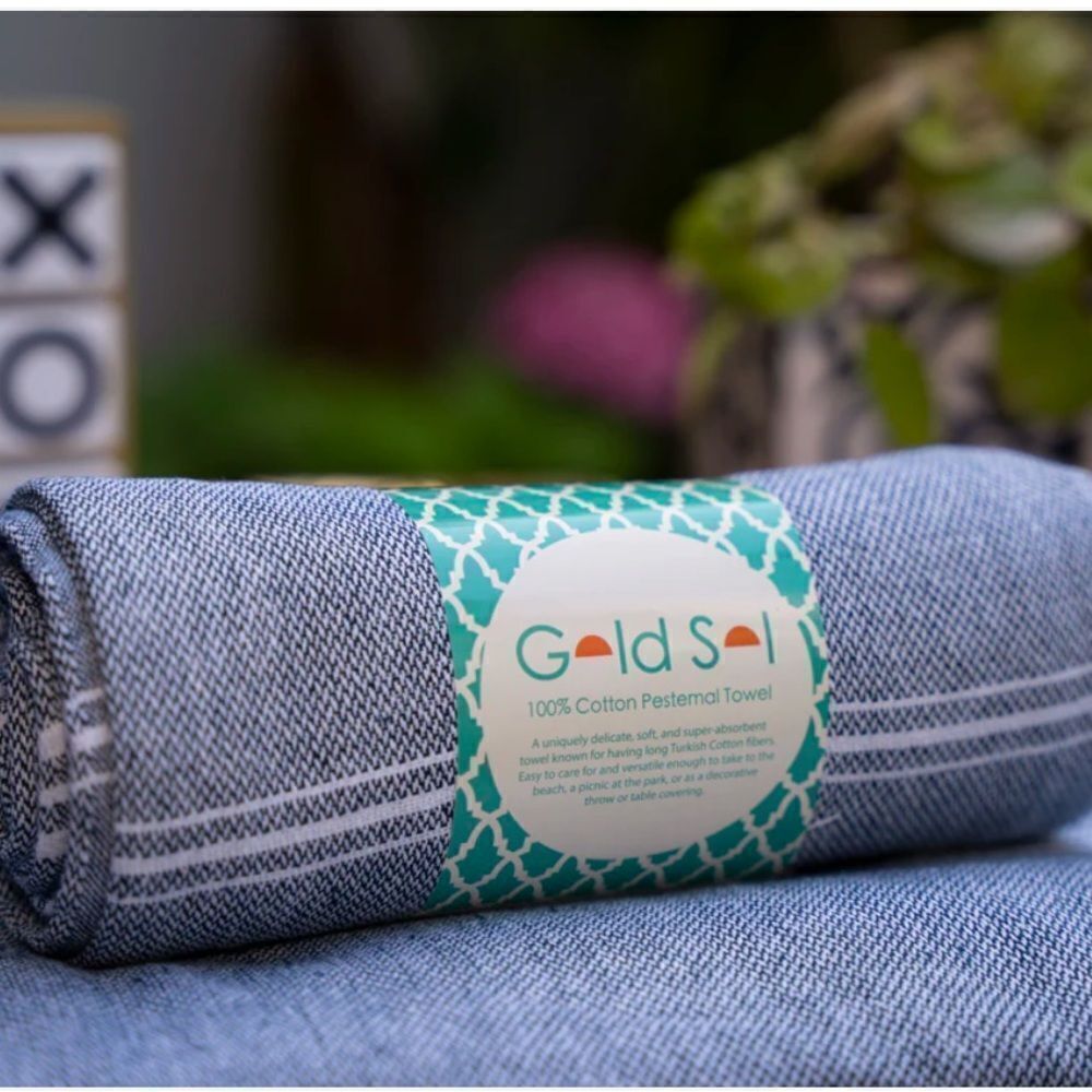 Gold Sol 100% Cotton Pestemal Towel (Turkish Towel)